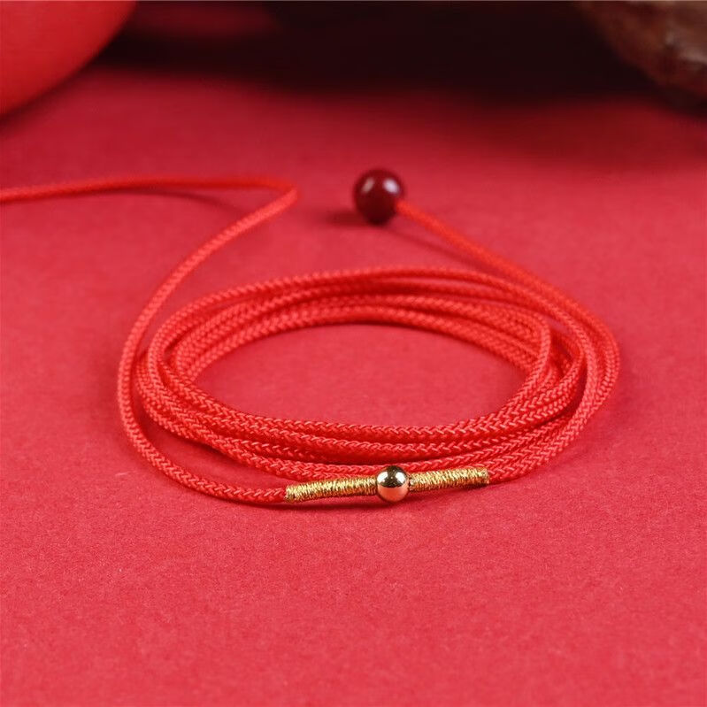 名矜龙年麒麟编织红绳腰链男女本命年贺岁红腰绳超细民族风福禄腰带