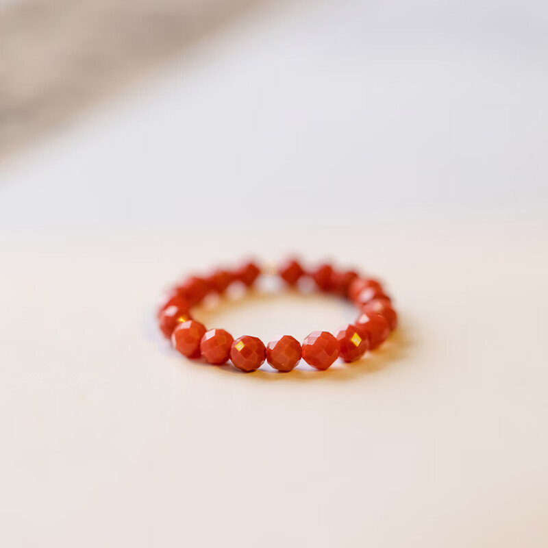 银驾极细满肉2mm特级南红玛瑙指环女3mm戒指复古风秋冬生日礼物男 指