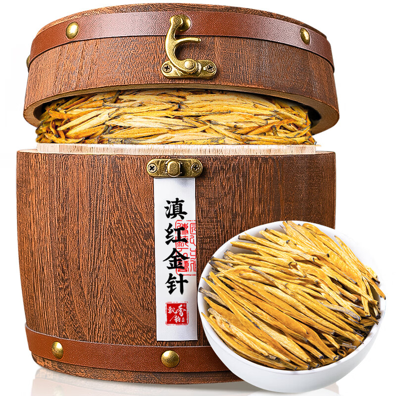 飘香韵特级滇红金针 2026新茶云南正宗凤庆茶叶滇红茶木桶礼盒装250g