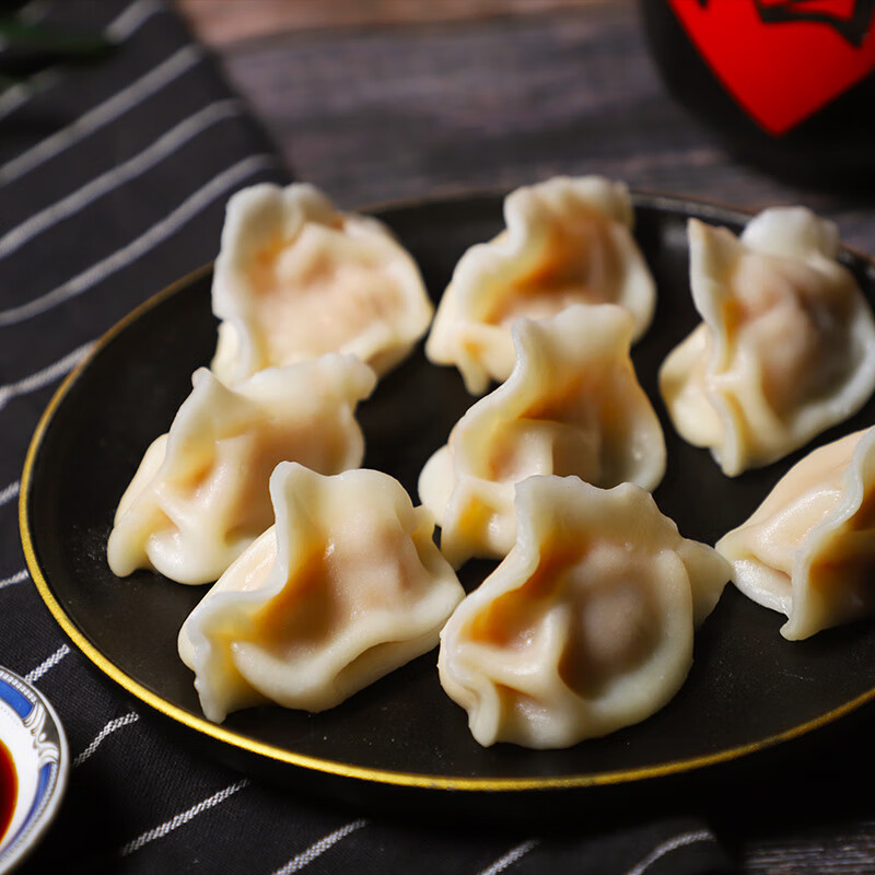 小平岛蟹黄饺子360g蟹黄馅水饺冷冻速食蒸煎煮海鲜饺2盒 蟹黄饺子360g*2盒