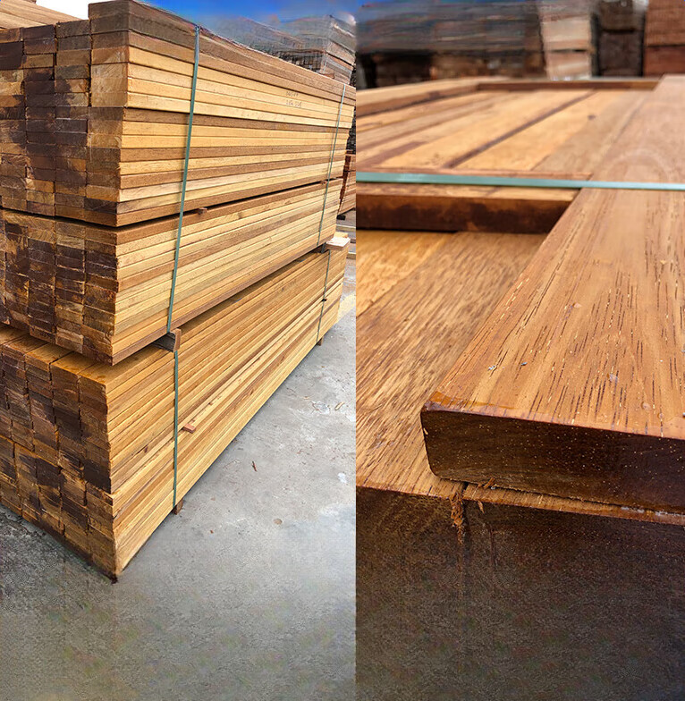 奔新农(benxinnong)防腐木菠萝格木地板户外室外庭院露台围墙阳台栈道