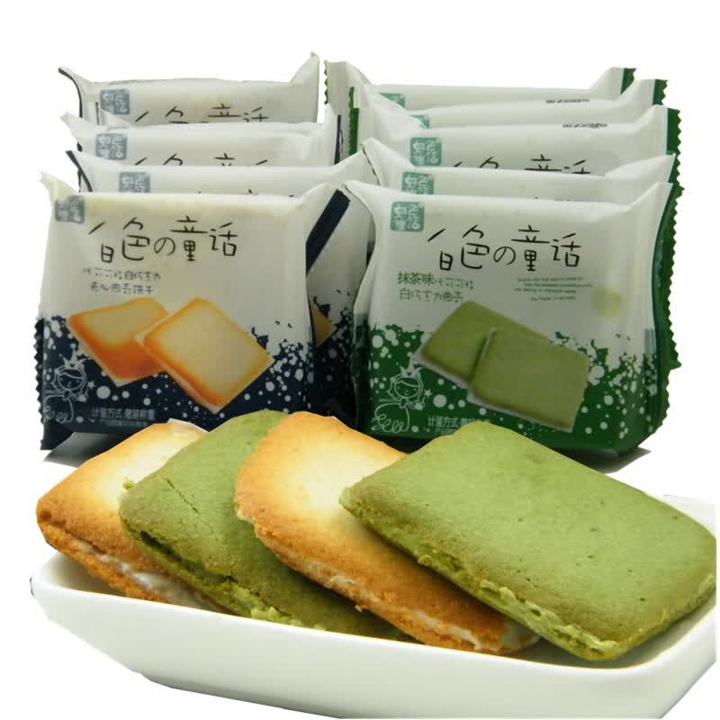 白色童话白色童话恋人巧克力夹心饼干整箱4斤代可可脂零食北海道 白色