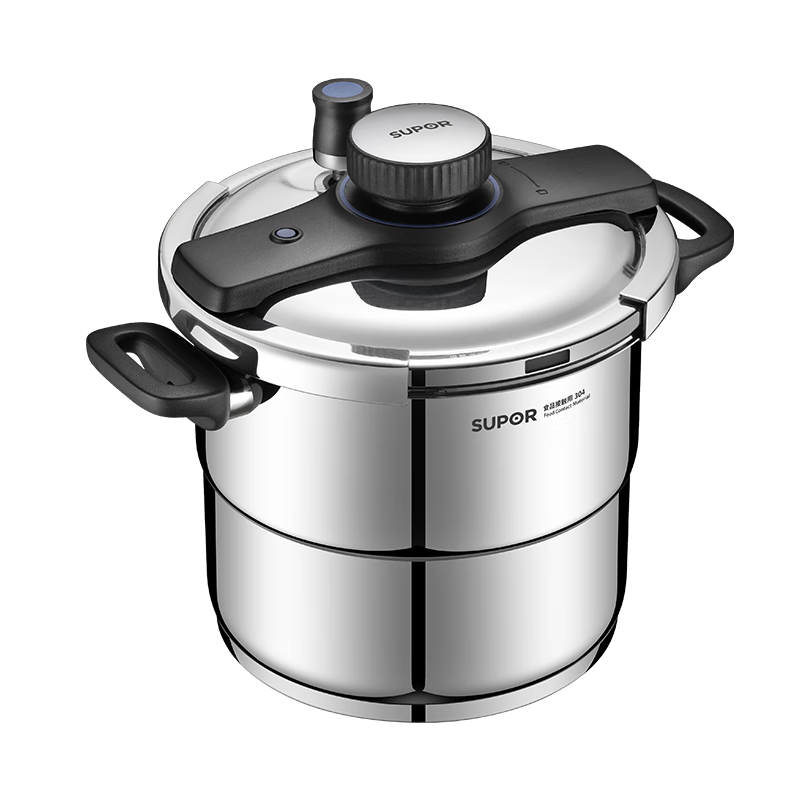 �ղ�����SUPOR��������ѹ��ȼ������¯���� 304�����ѹ��������˫������������ 100kPA��ѹ 22cm 6L 439Ԫ