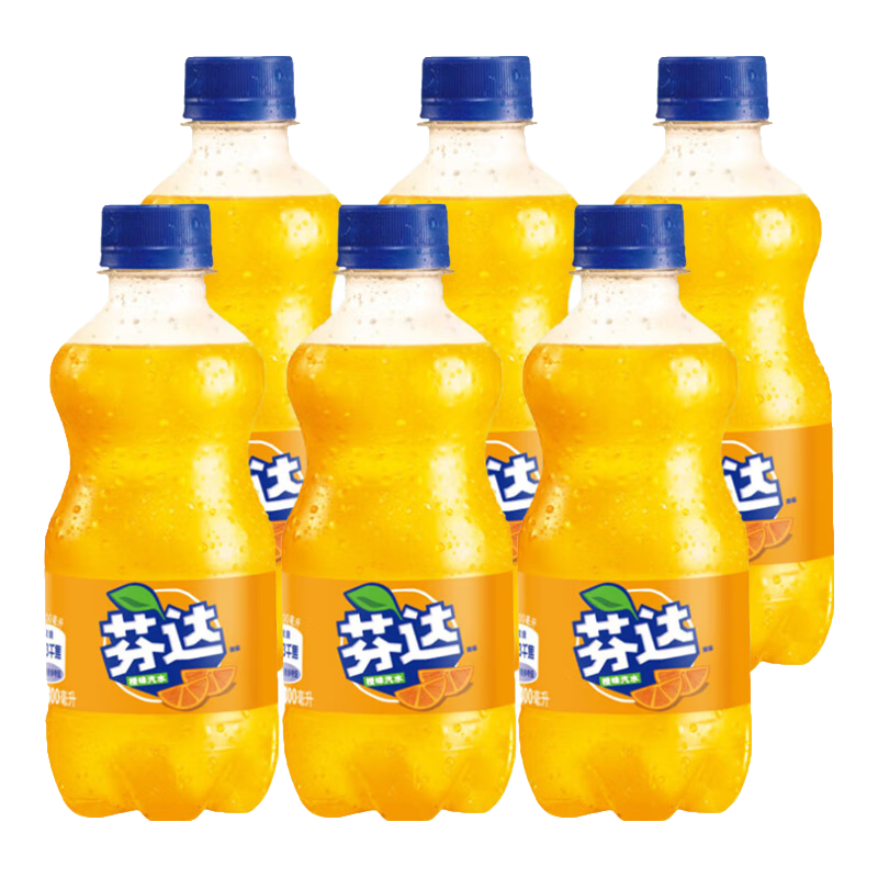 可口可乐（Coca-Cola）300ml装 迷你小瓶装可乐汽水碳酸饮料 芬达300ml*6瓶