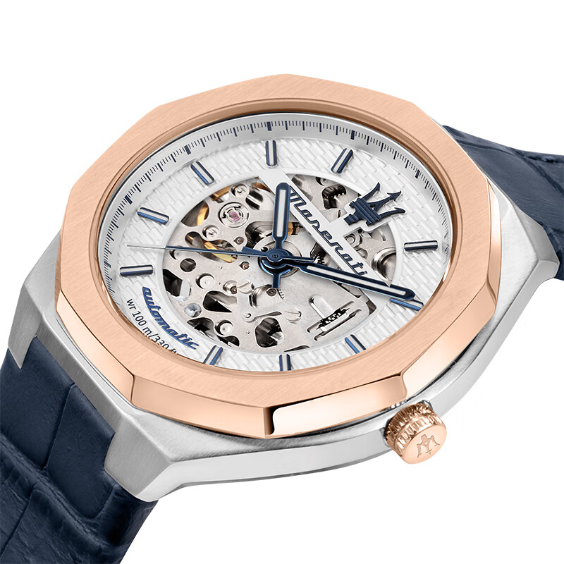 玛莎拉蒂（MASERATI）手表男全自动机械表镂空透视轻奢潮流时尚多功能男表送男友礼物 热卖-时尚镂空机械表 R8821142001