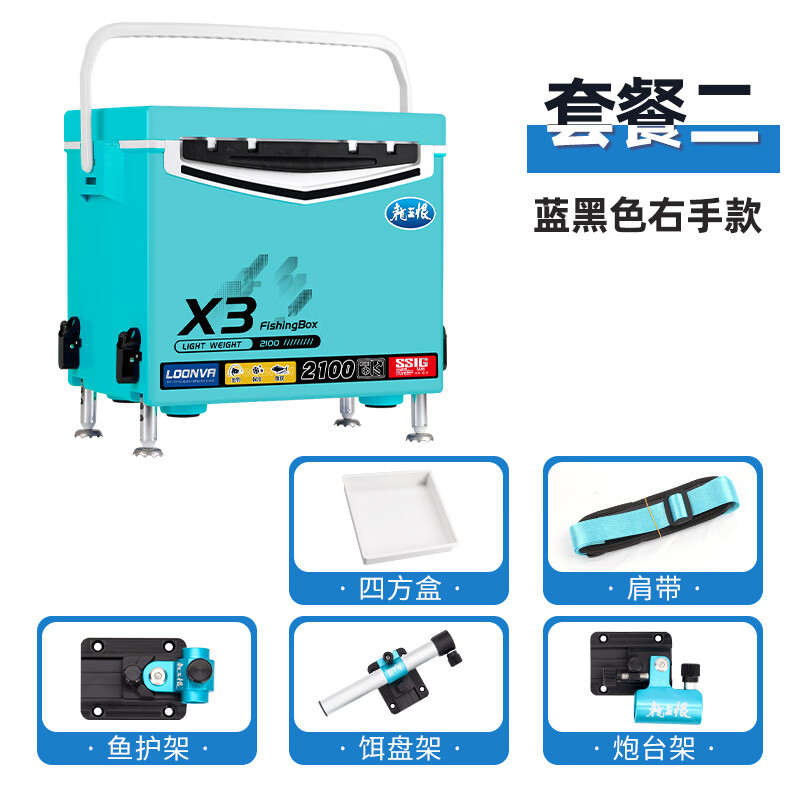 龙王恨（LOONVA）钓箱炼匠18L可坐轻便mini钓鱼箱21L多功能轻量化活鱼箱渔具台钓箱 套餐二 21L