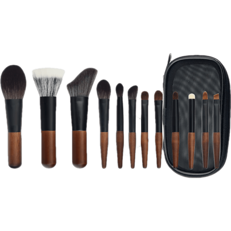 YAHLIGS便携8支迷你化妆刷 沧州化妆刷套刷 动物毛点彩刷 迷你眼部刷套刷 便携迷你化妆刷 12支 B版