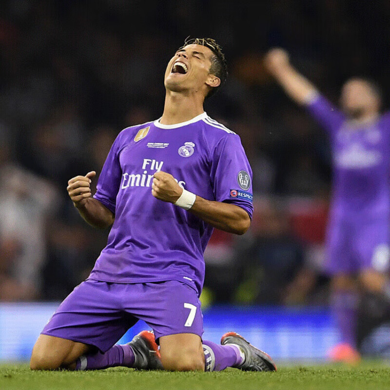 yeae1617皇马客场球衣7号c罗欧冠决赛版足球服运动比赛定制复古球