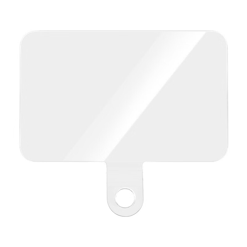 霞想透明手机挂绳垫片壳卡片防丢贴片夹片固定片连接TPU背贴链绳挂片 薄至0.6mm【圆孔透明】注塑一体成型