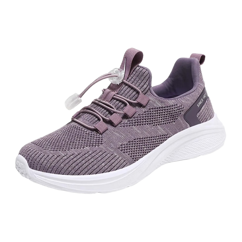 雙星八特女鞋運(yùn)動(dòng)鞋春秋季新款網(wǎng)面透氣跑步鞋中老年媽媽鞋休閑旅游健步鞋 紫色 40