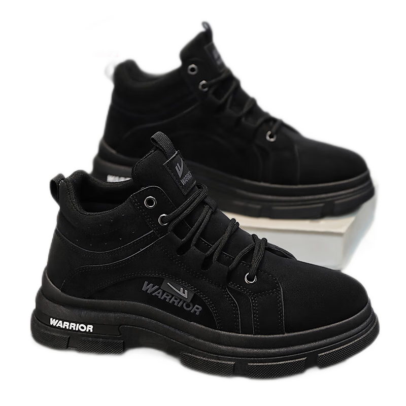 回力(Warrior)官方雪地靴男鞋棉鞋冬季男加絨東北保暖作戰(zhàn)馬丁靴男士高幫鞋子男 黑色/加絨款【防風(fēng)保暖升級(jí)款】 41