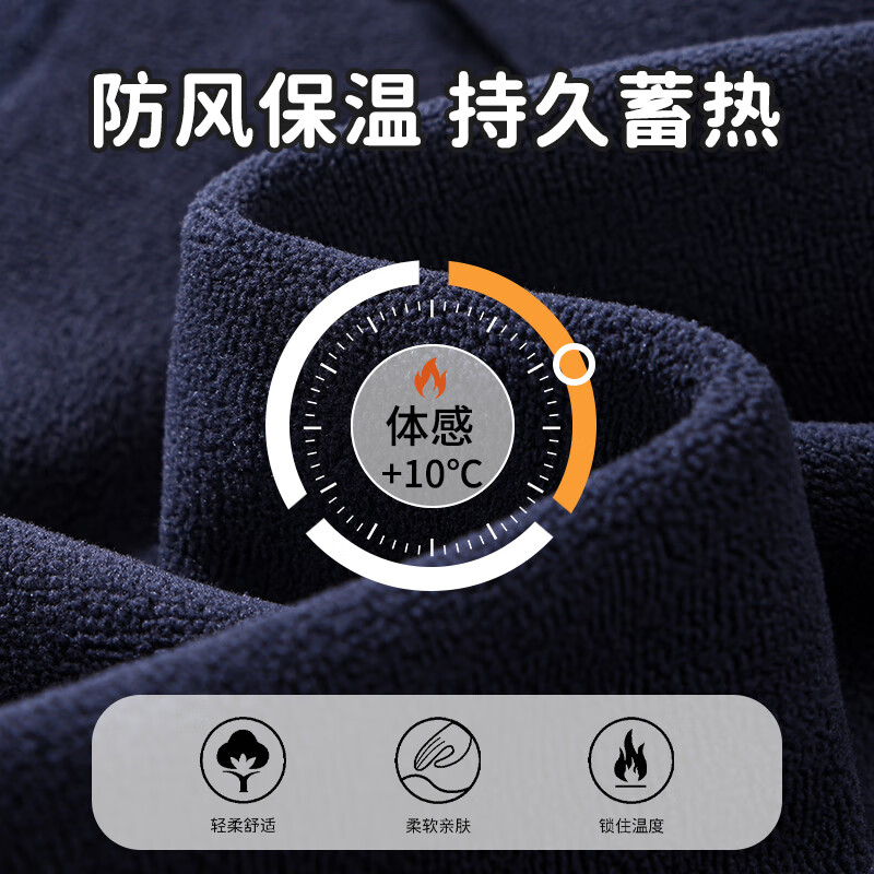 巴布豆儿童加绒卫衣秋冬女童摇粒绒半开领保暖上衣男童时尚设计感童装 藏青 150