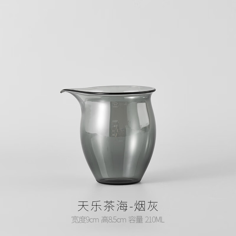 豐陶張生 日式玻璃六角公道杯加厚耐熱無把高檔簡約透明公杯功夫茶分茶器 禾器天樂公道杯210ML