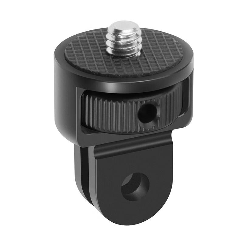飞超 运动相机转接头二卡头转1/4相机配件适用GoPro13大疆Osmo360/Insta360等相机兔笼三脚架自拍杆等 黑色两卡头KF45181-A1