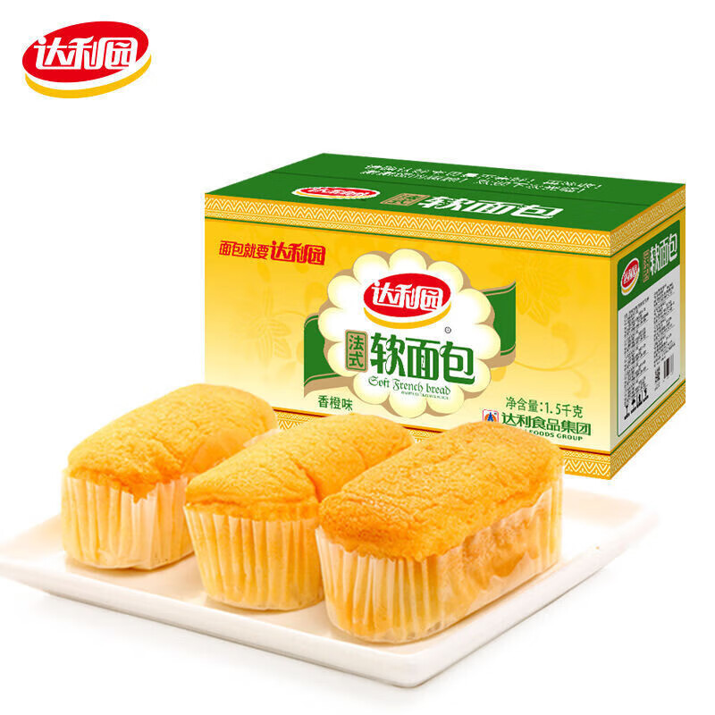 达利园法式软面包零食早餐小面包整箱 香奶味