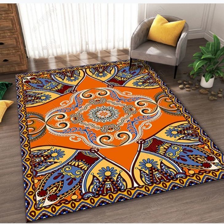 极有梦河南南召波斯地毯民族风客厅茶几入户卧室床边毯满铺毯可剪裁