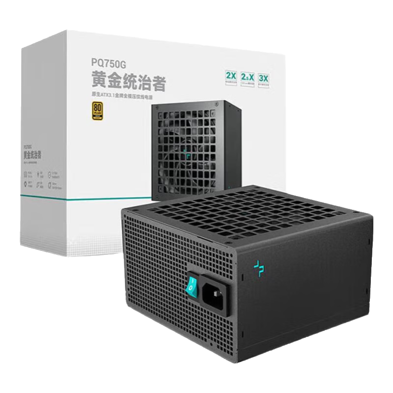 九州風(fēng)神電源額定1000W PQ1000G ATX3.1金牌全模組主機電源 PQ750G黃金統治者（金牌全模組）
