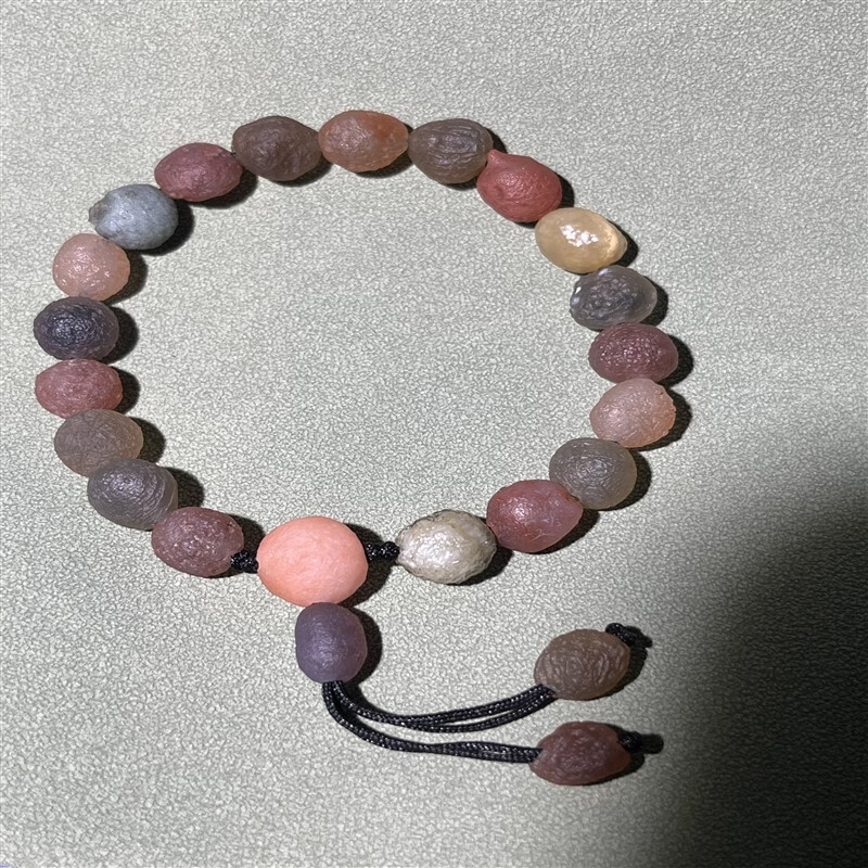 芯香天然阿拉善原石玛瑙戈壁玛瑙精品阿拉善葡萄干玛瑙手串 1