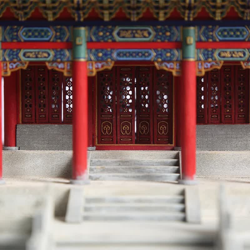 隐榫万春亭榫卯积木中国古建筑模型成人高难度木质拼装玩具国产斗拱 万春亭【紫禁之巅】