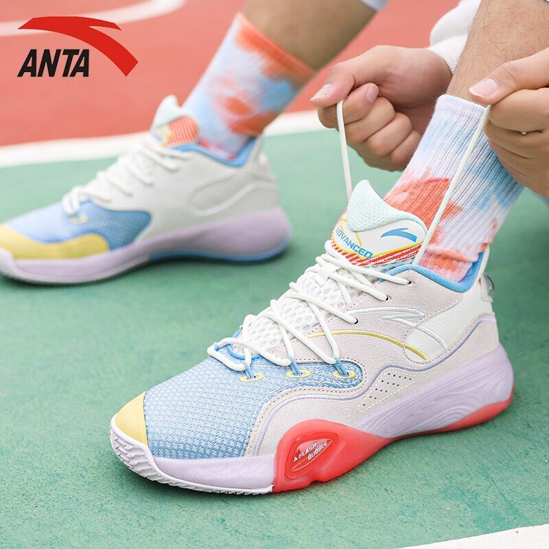 安踏(anta)轻狂2代火影|篮球鞋男鞋春季实战缓震战靴高帮专业比赛球鞋