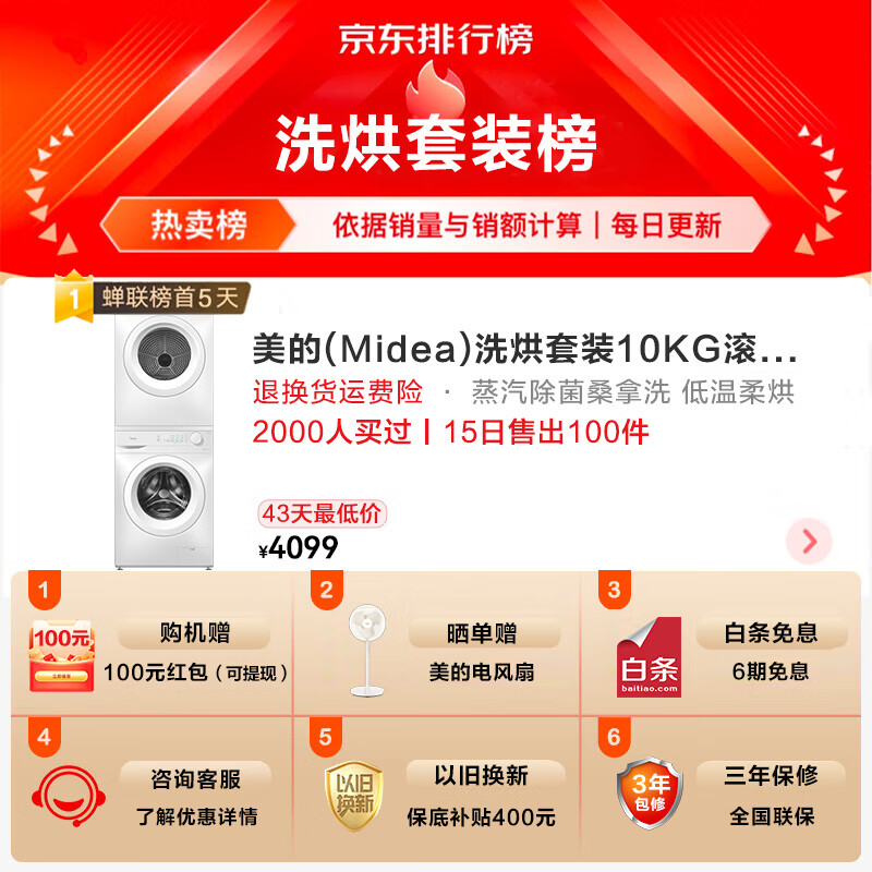 美的10KG洗烘套装MG100V11F+MH100V11F烘干洗衣机怎么样？全面解析在此！-图片5