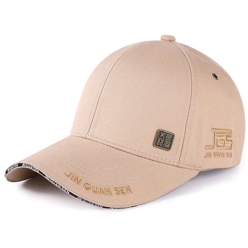 金冠森大头围帽子男新款鸭舌帽秋冬潮牌硬顶棒球帽加大加深 黑色 M 52-56CM头围可条调节