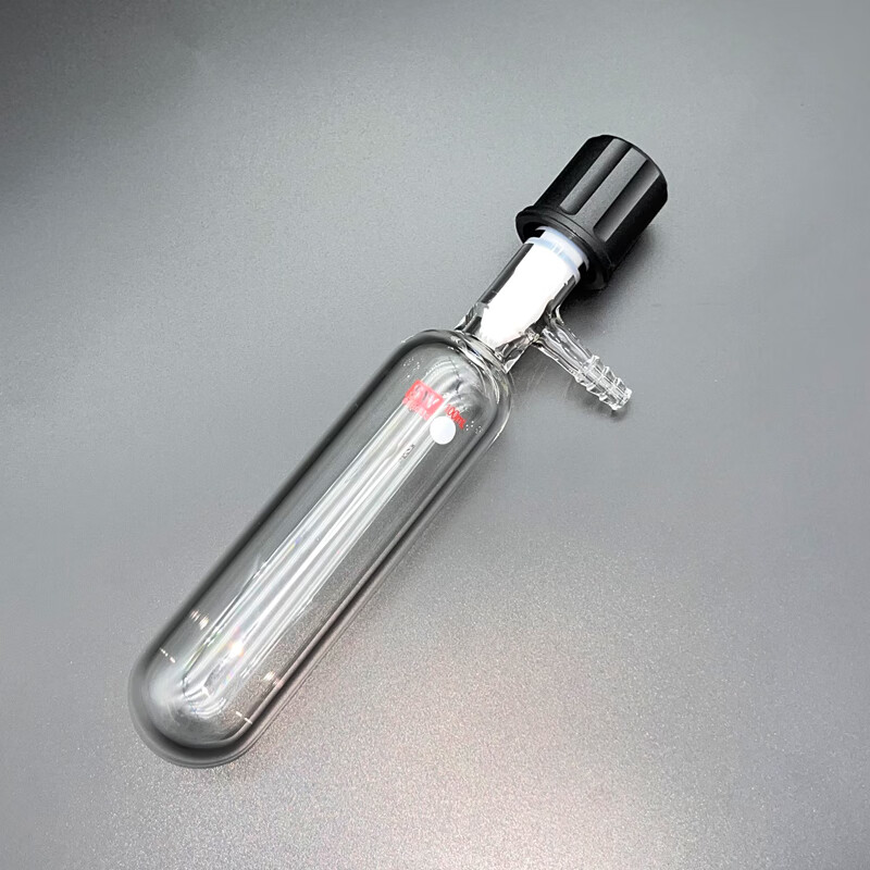 管状溶剂储存瓶具高真空阀封管schlenk管反应管反应瓶包邮 管状瓶5ml