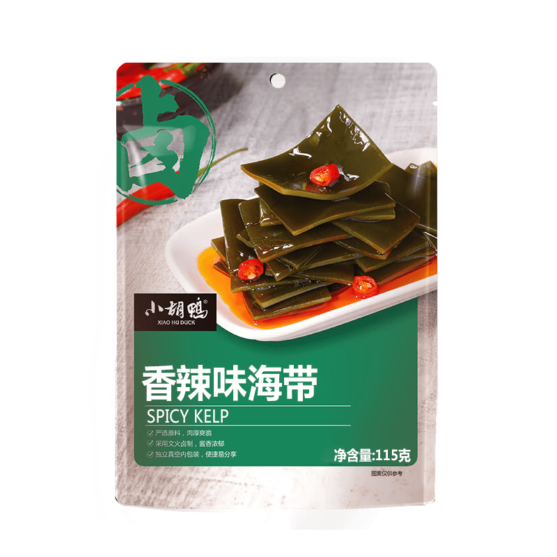 小胡鸭香辣味海带115g休闲零食卤味熟食海味小吃素食特产办公食品
