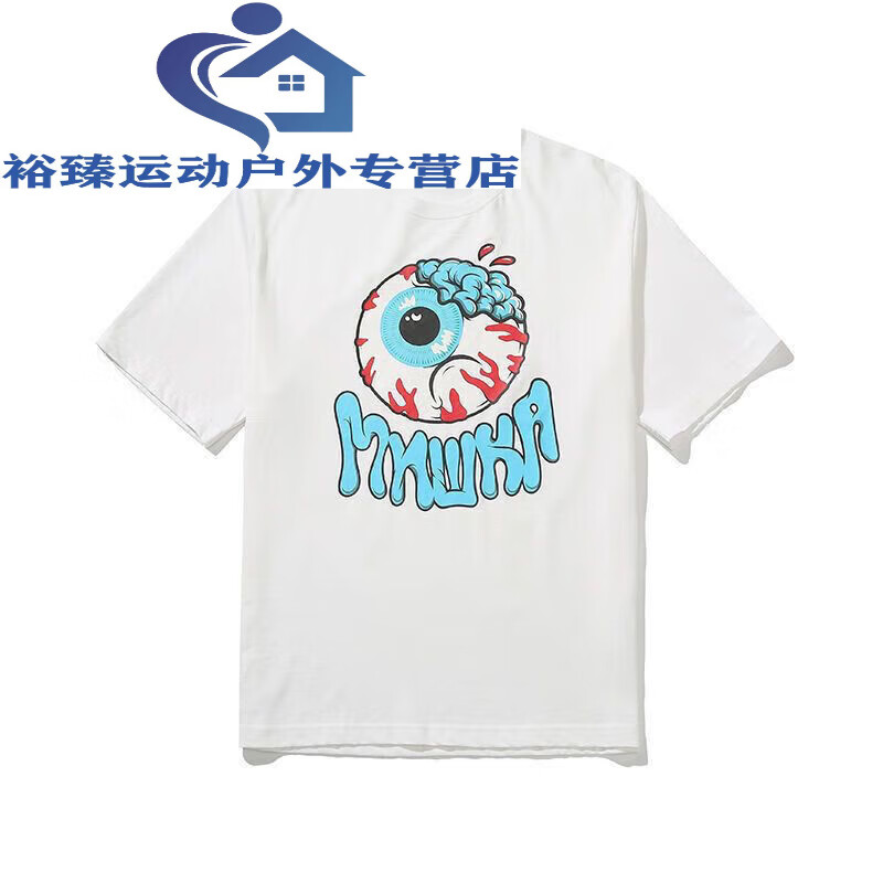 山头林村mishka大眼球潮牌2024夏季创意眼球logo印花圆