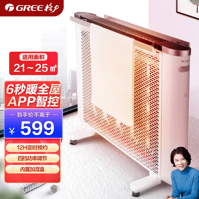 格力（GREE）【智能速热】取暖器电暖器电暖气家用6秒速热低