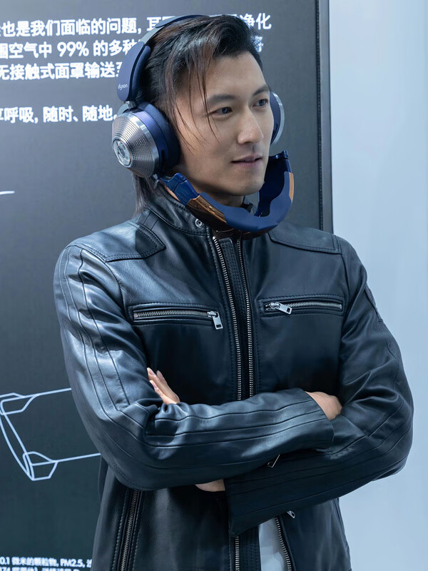 简廷斯定制高品质谢霆锋同款皮衣秋冬新款帅气立领机车绵夹克男 黑色