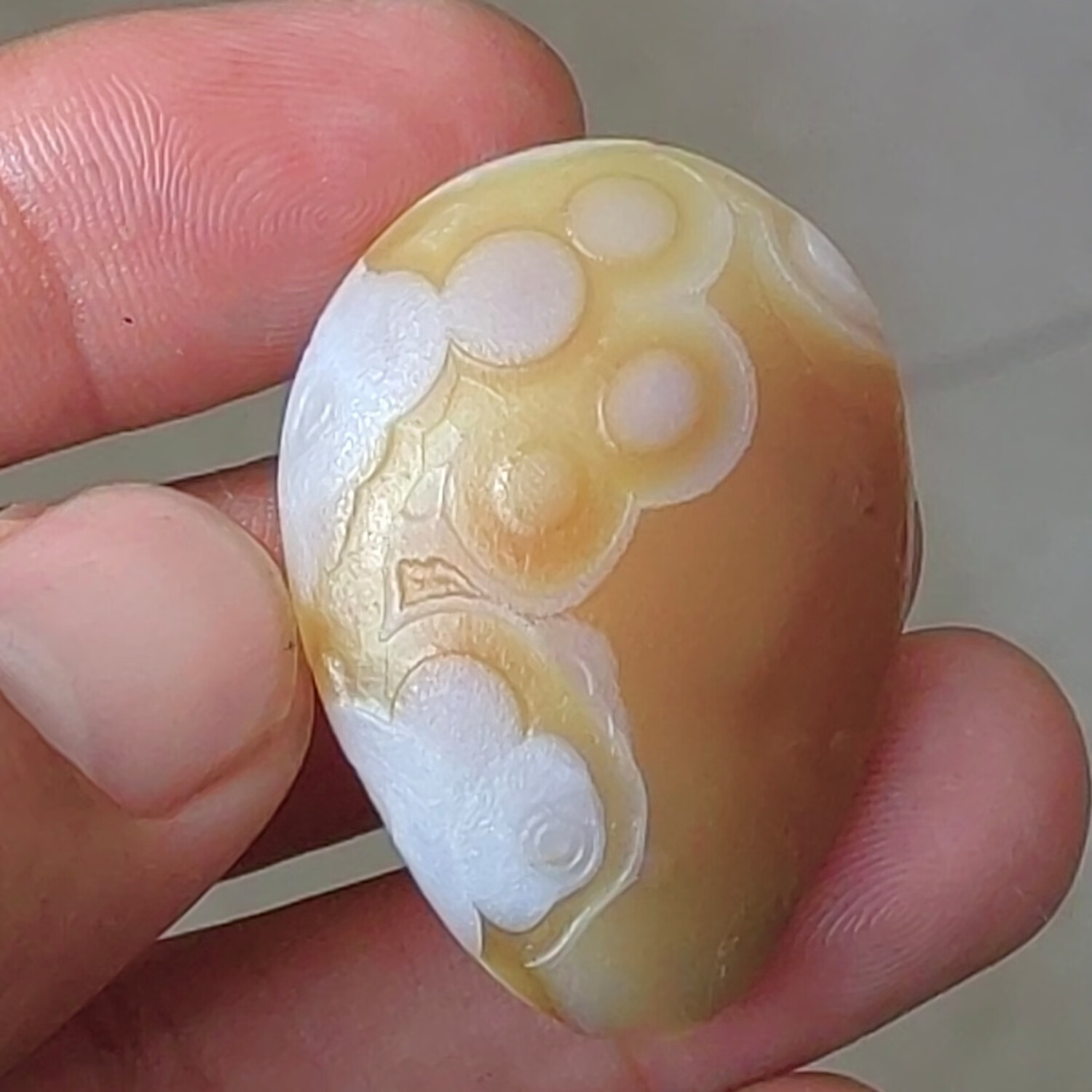 外蒙花眼玛瑙精品吊坠手把件(大自然的馈赠) 外蒙花眼玛瑙1