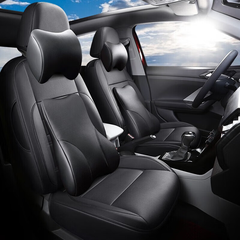 傲程适用于2023款智己ls7冬季座椅套l7全包围真皮坐垫 雅墨黑 五座