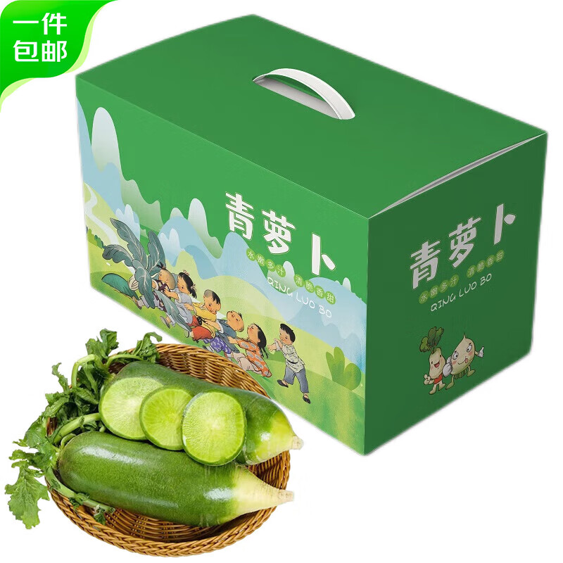 京百味山东潍坊水果萝卜 2.5kg礼盒装 沙窝萝卜 新鲜蔬菜 源头直发