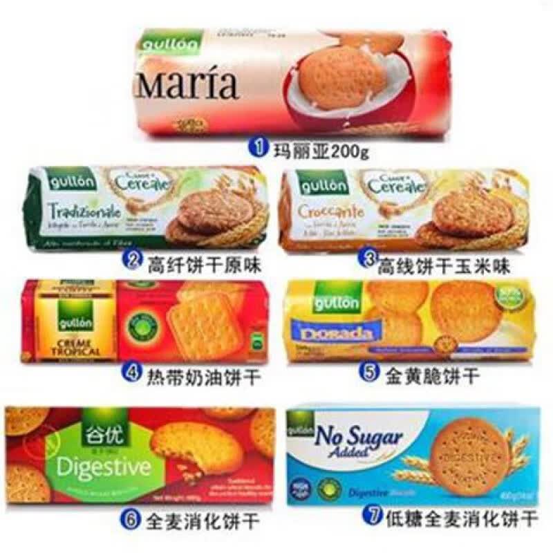 谷优饼干 谷优饼干 玛丽亚/金黄脆/消化饼饼干/高纤维/玉米味 玛丽亚