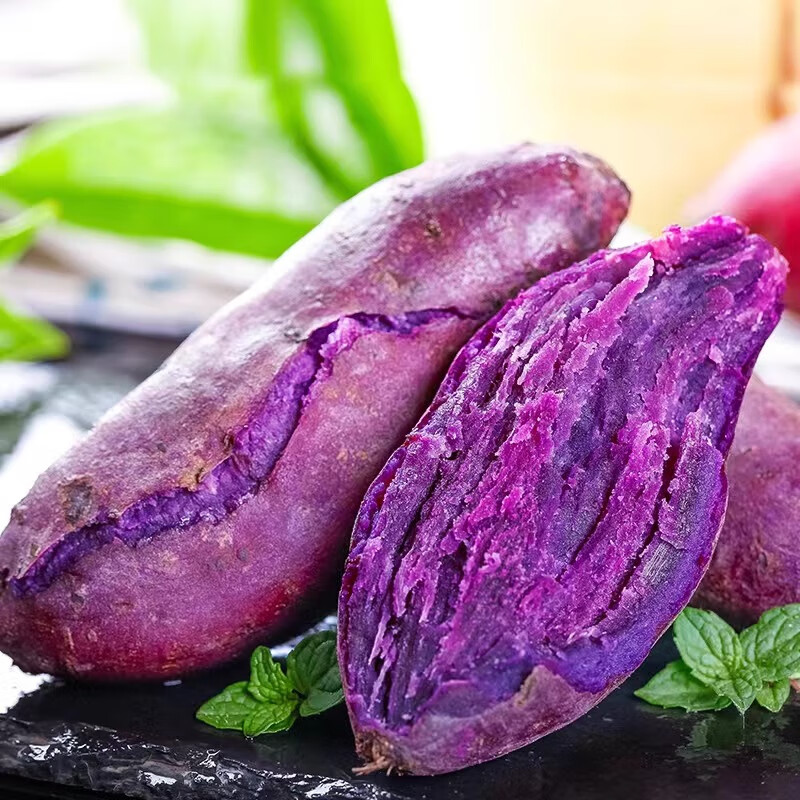 麦丽紫薯新鲜农家自种沙地红薯 5斤 紫罗兰蜜薯糖心甜山芋蔬菜地瓜