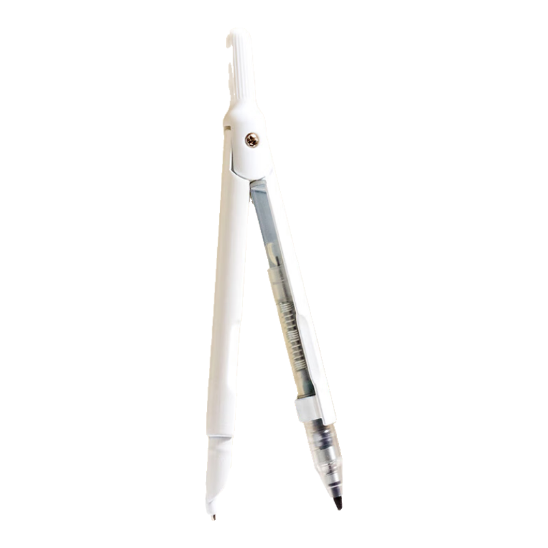 晨光（M&G）文具筆型金屬圓規(guī)小學(xué)生初高中繪圖制圖工具考試專用畫圖作圖高顏值帶帽式 0.5mm鉛芯白色中高考