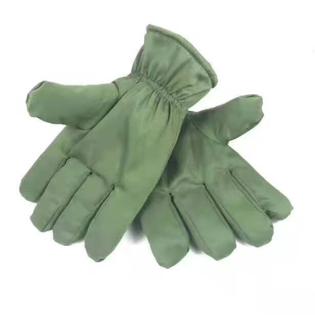 唐知玥东北保暖防寒手套军绿色五指棉巴掌冬季加厚保暖带绳老式劳保