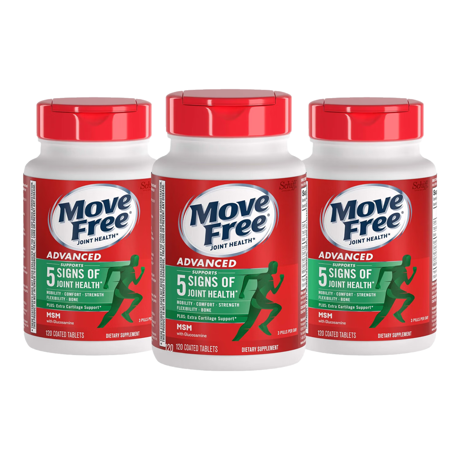 Move Free��� ������ƿ����������ά����MSM�Ӹ�Ƭ120Ƭ*3ƿװ