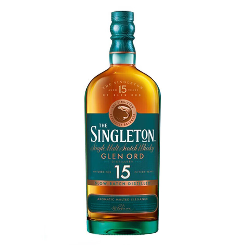 苏格登全球直采 苏格登 Singleton 单一麦芽苏格兰威士忌高地产区洋酒 苏格登15年700ml(无盒)