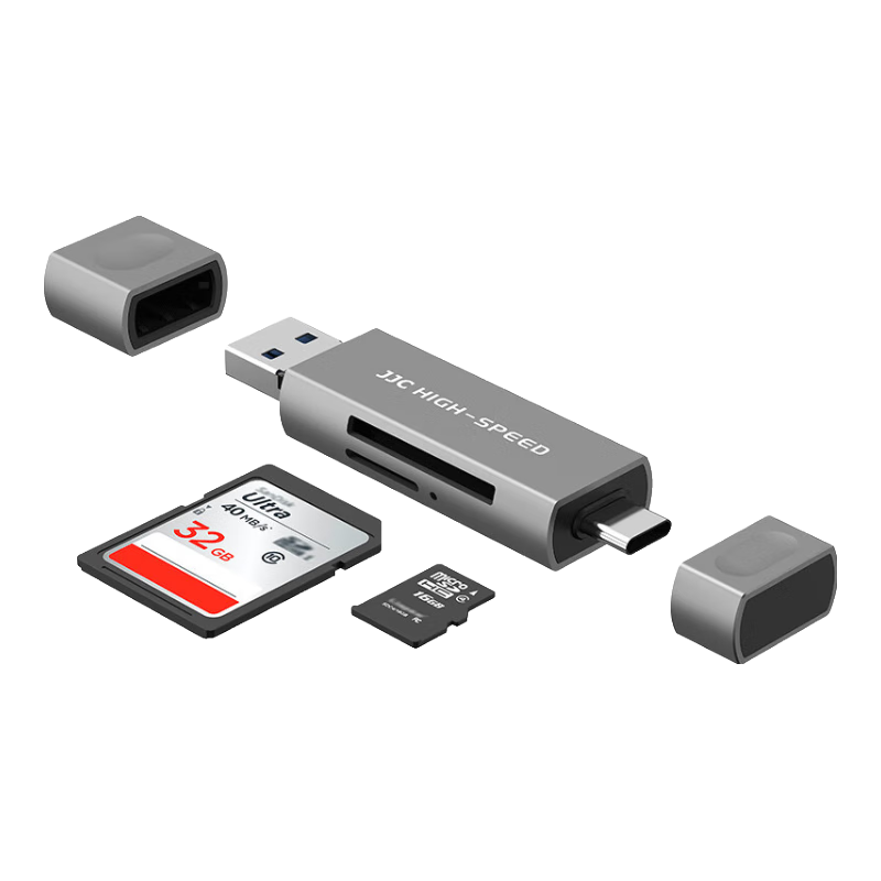 JJC ���ٶ����� ������ƻ���ֻ�iPhone17/16/15/14��ΪSD/TF��USB���iPad�ڴ濨ת����Ӵ洢��ȡ ����� Lightning+USB+Type-C�� 65Ԫ