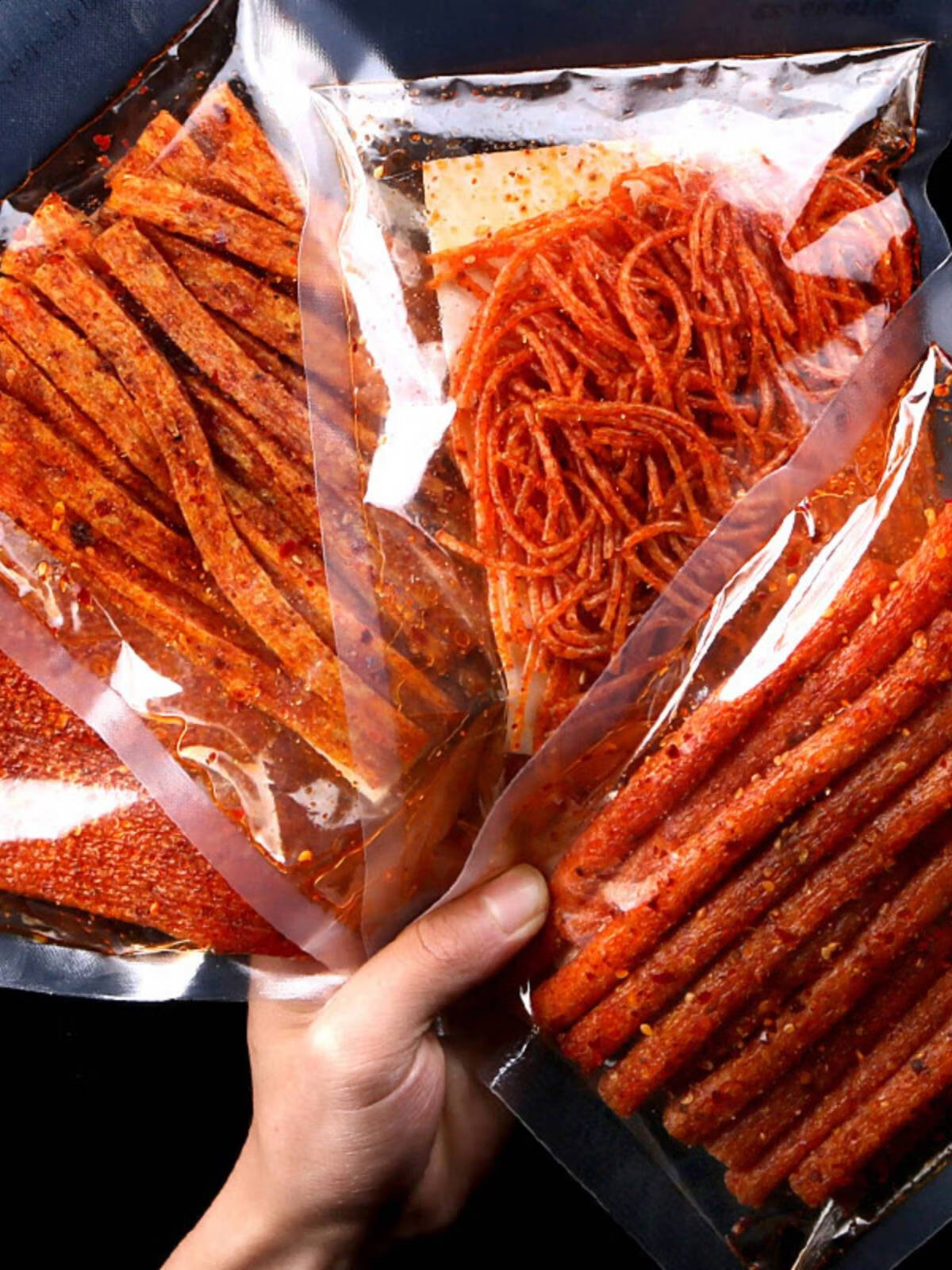 面筋香辣休闲小吃零食 网红辣条组合(香辣味4大包共500g【口味适中】