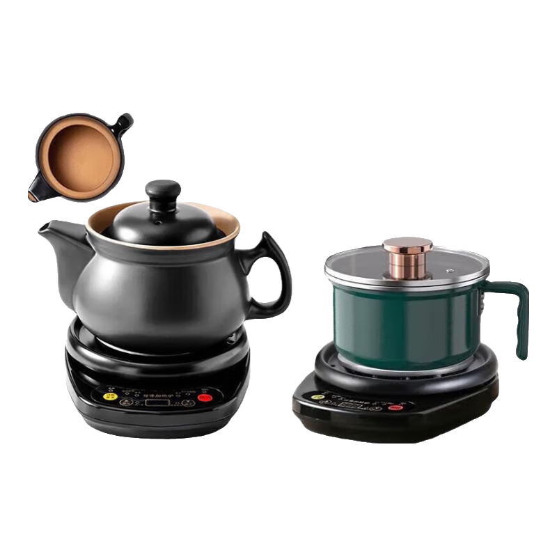 壺福（HF）煎藥壺養(yǎng)生壺砂鍋中藥壺分體式中藥鍋煎藥壺全自動(dòng)電藥壺熬藥鍋中藥熬藥電砂鍋煲藥壺電煎壺熬藥罐 【健康內(nèi)無(wú)釉】 5.5L 壺A+黑底座+鋁鍋