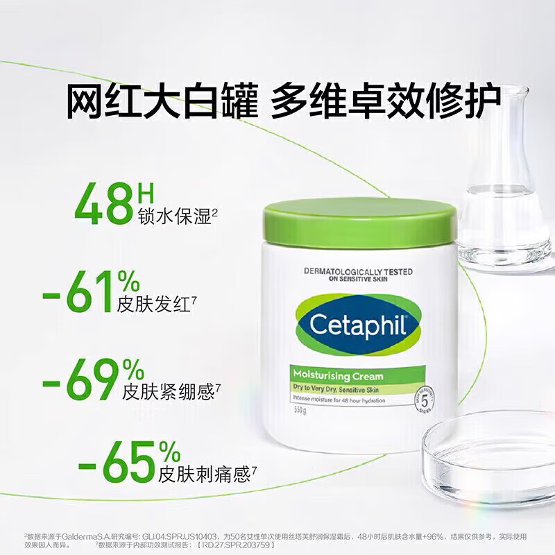 丝塔芙(Cetaphil)大白罐加拿大进口身体乳保湿霜身体润肤乳 秋冬宝宝550g 1盒550g带防伪码