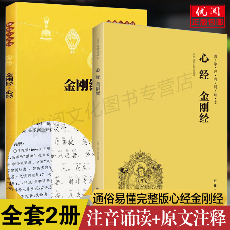 注音版 中华书局心经金刚经原文全注全译带拼音简体横排译文注释版