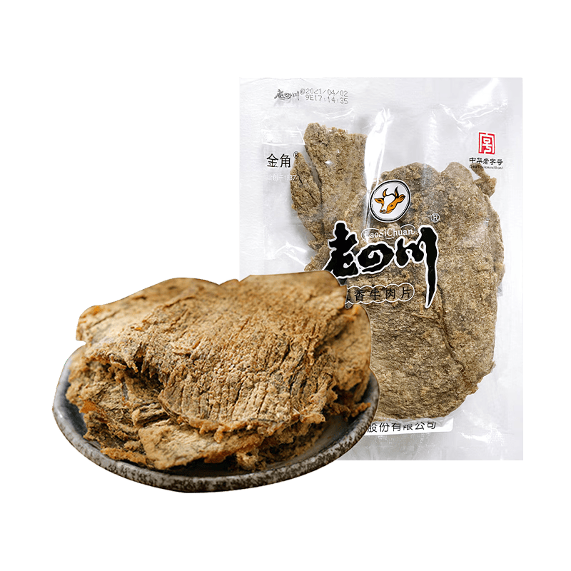 老四川（laosichuan）牛肉干 五香牛肉片250g*2袋 中華老字號特產(chǎn)零食