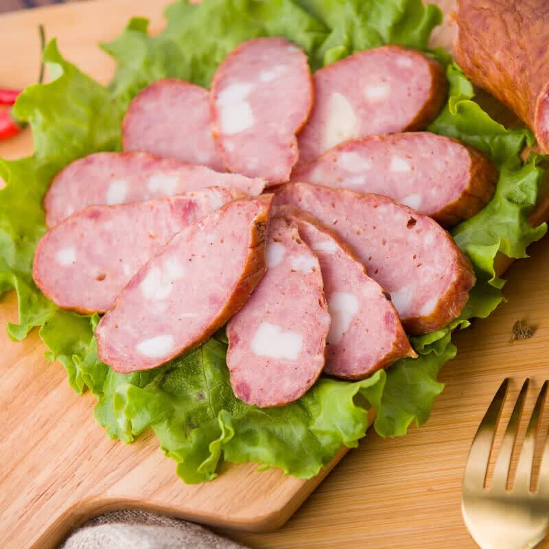 宜享健康牡丹江华誉红肠肥肉丁即食香肠即食熏肠肉肠熟食东北特产