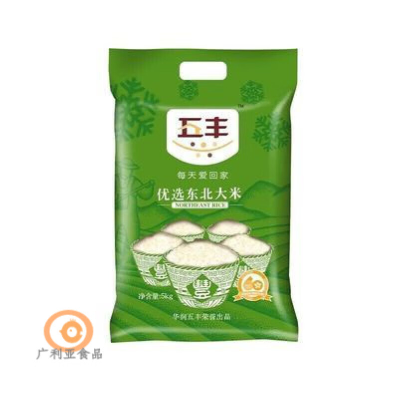食怀华润五丰优选东北大米5kg10斤装珍珠米清香五丰新米 5kg