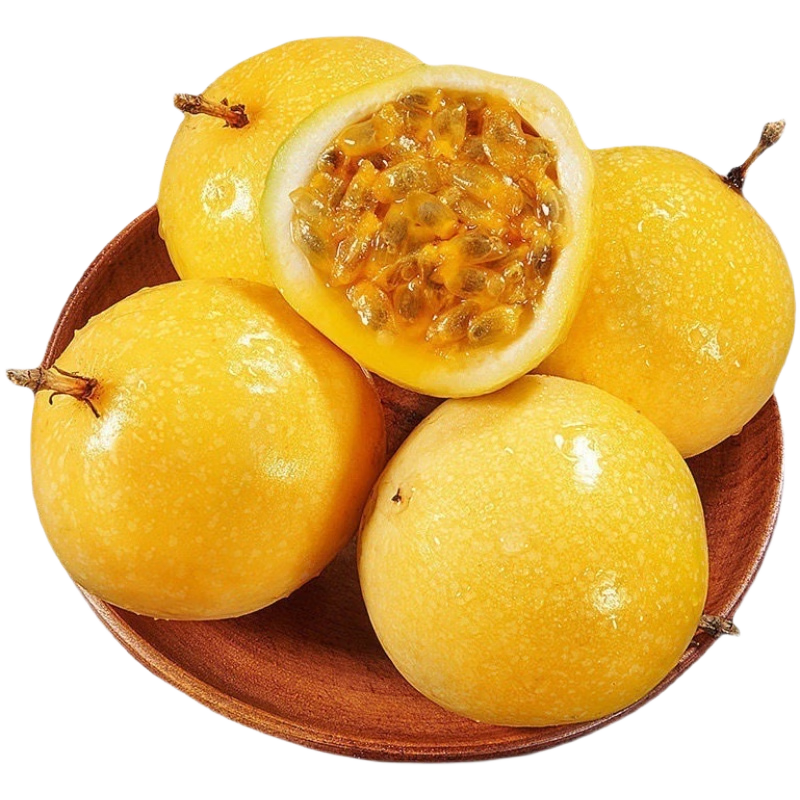 鮮青錄廣西黃金百香果欽蜜9號(hào)新鮮水果黃色白香果西番蓮雞蛋果 凈重5斤（單果40-60g）