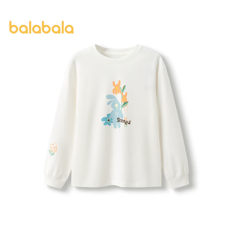 巴拉巴拉童装女童长袖T恤秋装卫衣印花宽松24100005